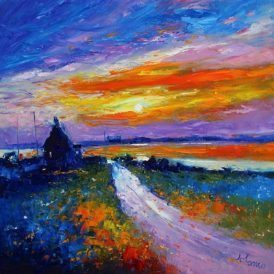 A summer sunset Gottbay Isle of Tiree 30x30 A summer sunset Gottbay Isle of Tiree 30x30